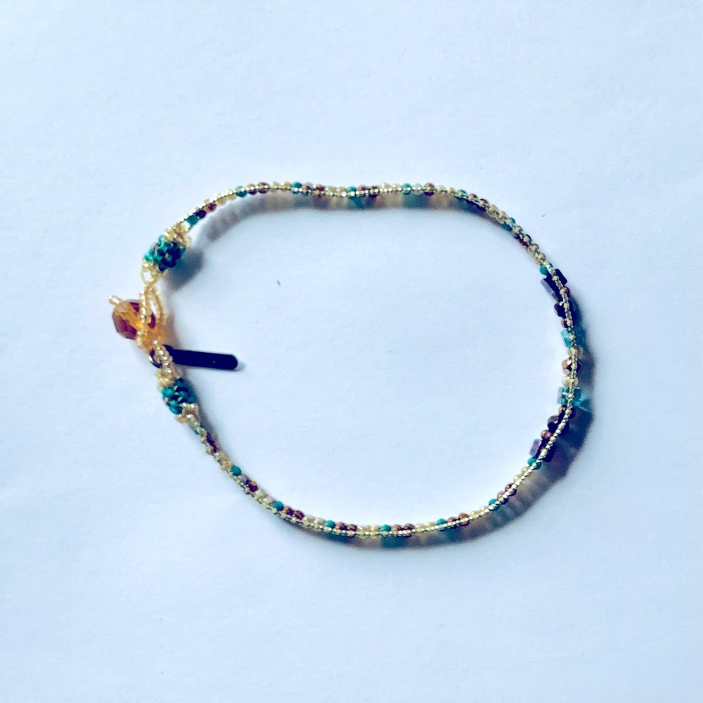 Altiplano beaded Anklet. 9.5”
